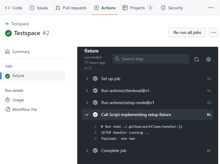 Automated Fixturing using GitHub Actions