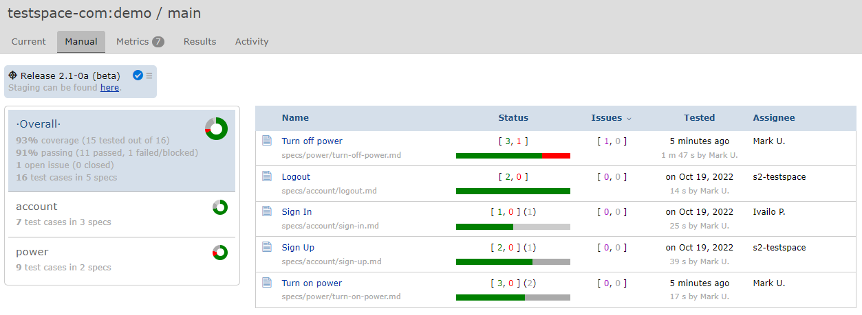 Testspace automatically discovers your Tests